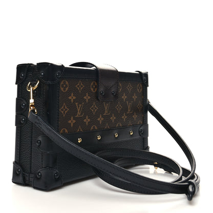 Louis Vuitton Monogram Calfskin Petite Malle Black White 2 of 10