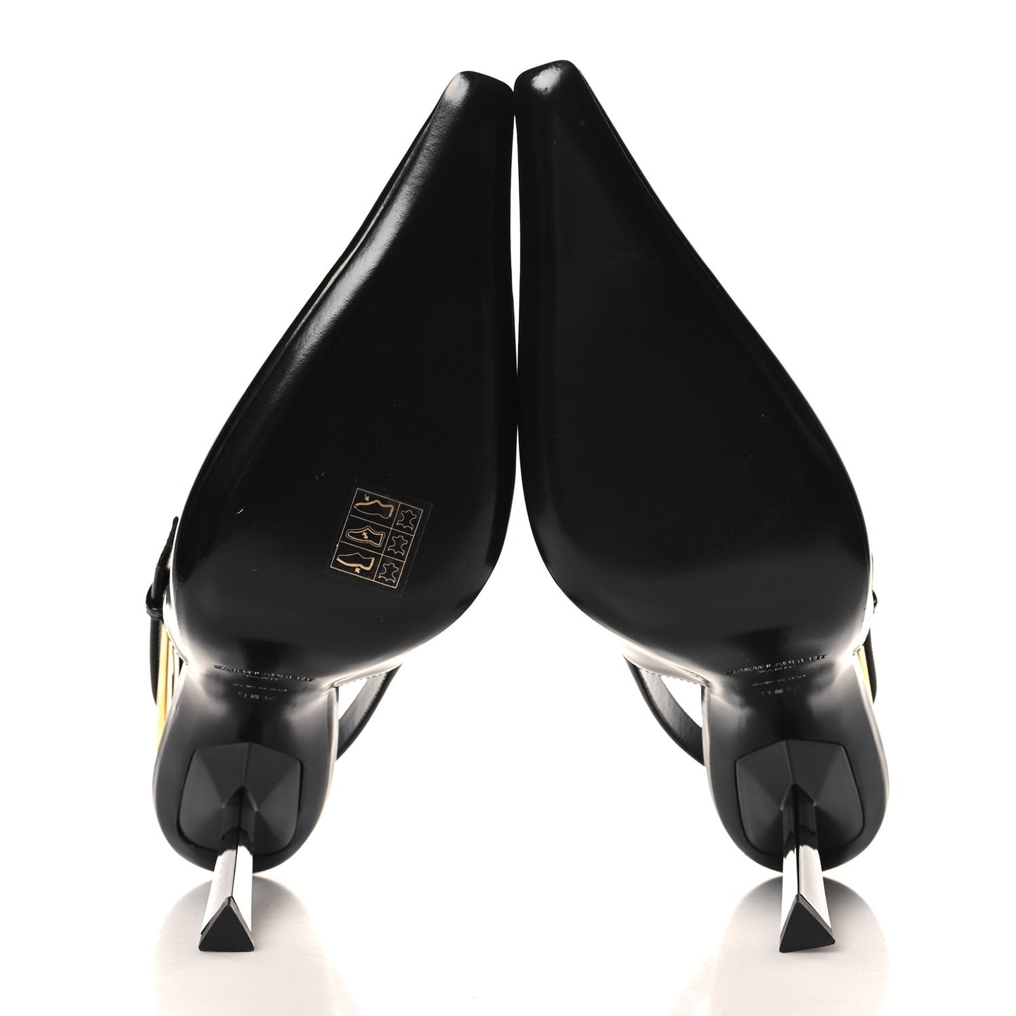 Glazed Calfskin Lee Slingback Pumps 38.5 Black