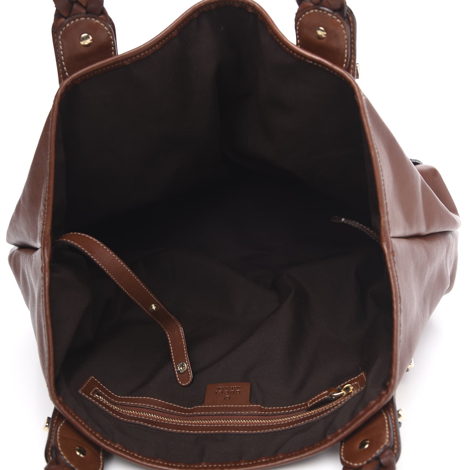 Gucci Calfskin Pelham Shoulder Bag Brown 5 of 15