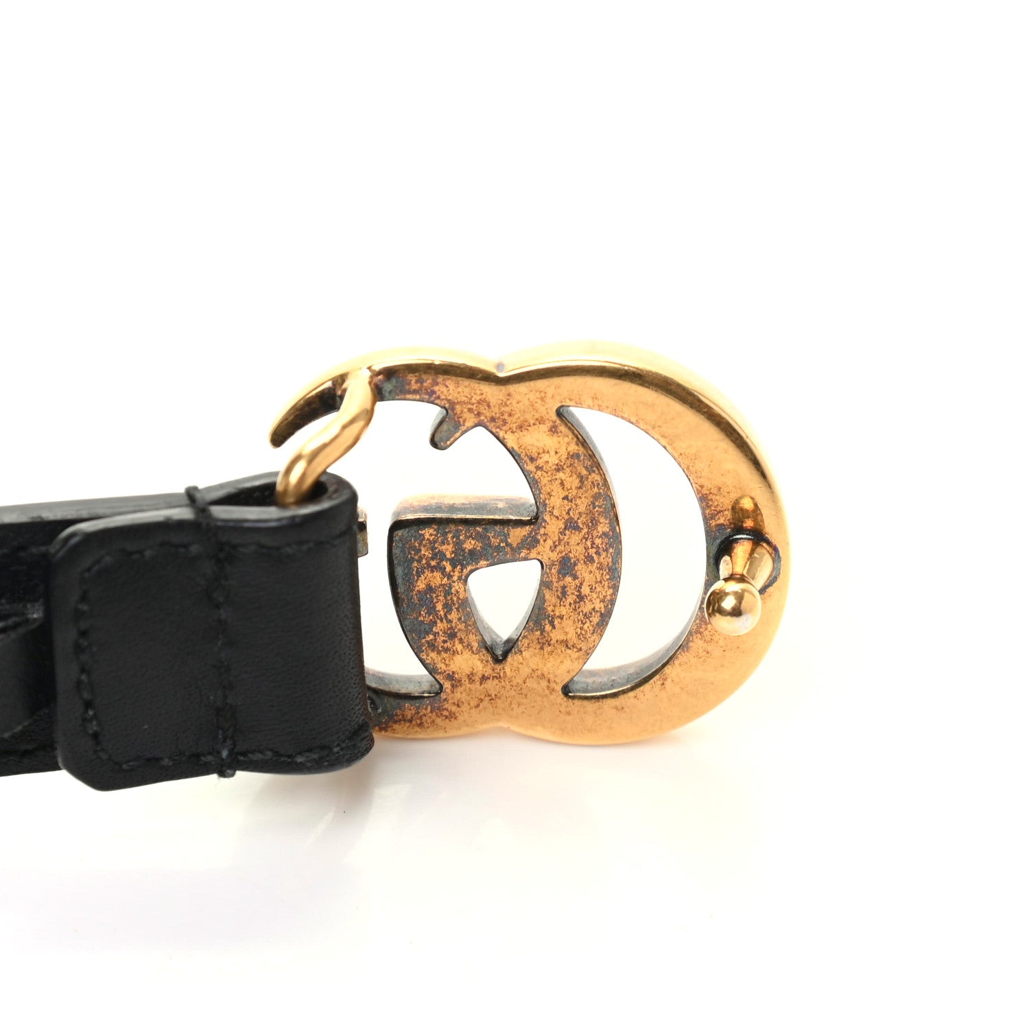 Gucci Calfskin Double G 20mm Belt 80 32 Black 3 of 5
