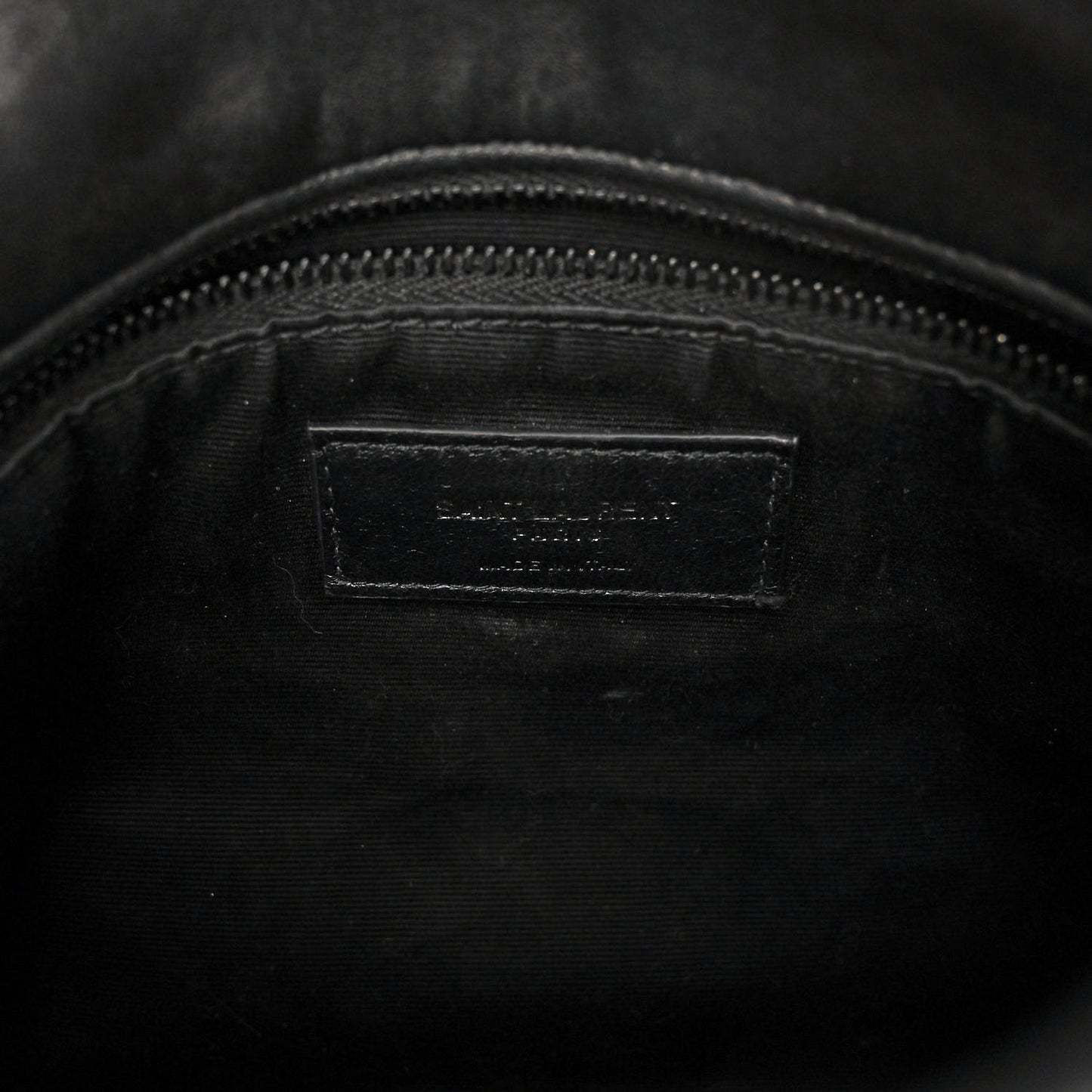 Lambskin Quilted Monogram Monochrome Small Loulou Puffer Chain Satchel Black