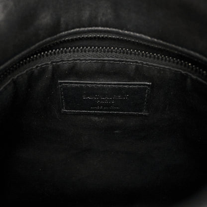 Saint Laurent Lambskin Quilted Monogram Monochrome Small Loulou Puffer Chain Satchel Black 6 of 9