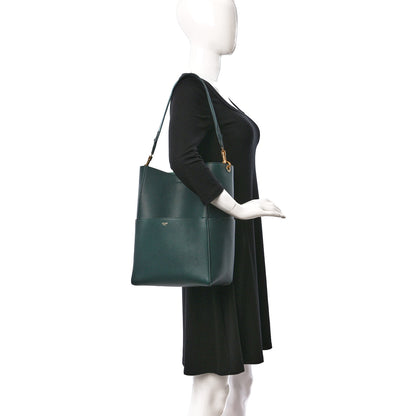 Celine Soft Grained Calfskin Sangle Bucket Bag Amazone 2 of 10