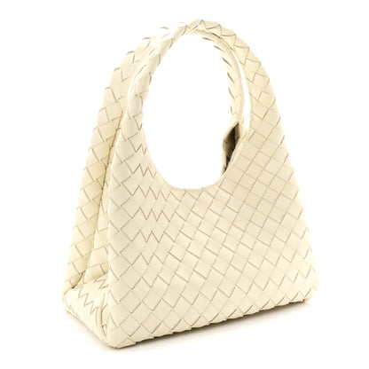 Bottega Veneta Nappa Intrecciato Small Campana Shoulder Bag Sea Salt 3 of 10