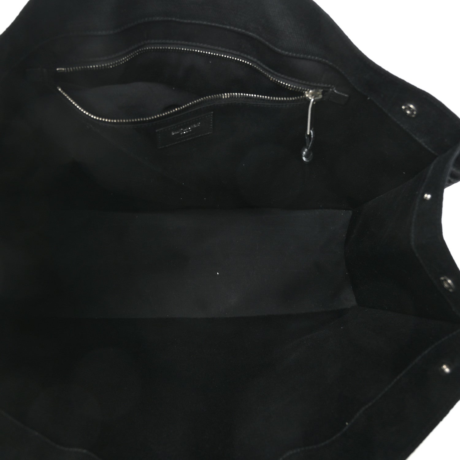 Saint Laurent Raffia Linen Calfskin Rive Gauche Tote Naturale Black 5 of 9