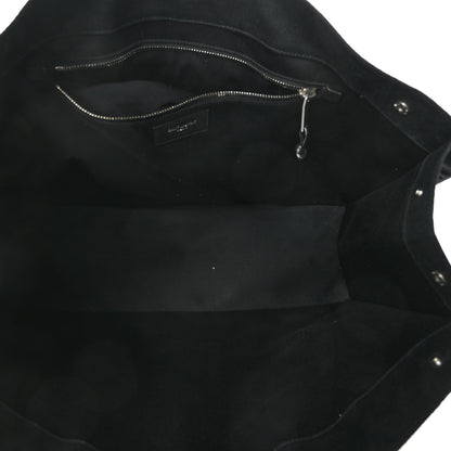 Saint Laurent Raffia Linen Calfskin Rive Gauche Tote Naturale Black 5 of 9