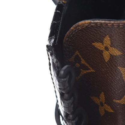 Louis Vuitton Suede Calfskin Monogram Laureate Platform Desert Boots 36 Black 14 of 14