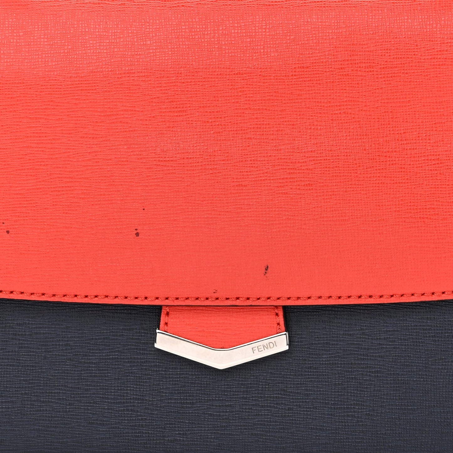 Vitello Elite Flamingo Colorblock Demi Jour Shoulder Bag Papavero Multicolor Asfalto