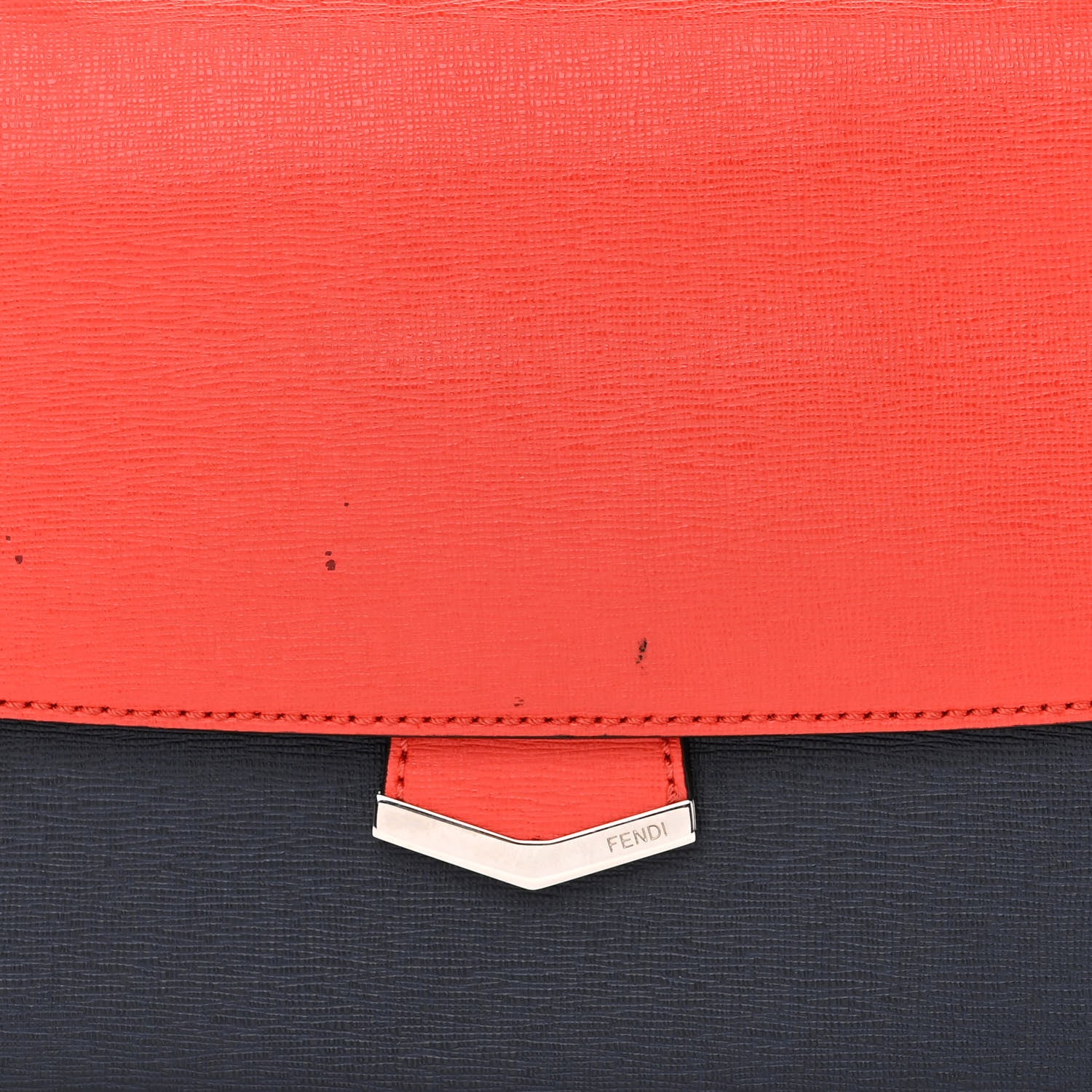 Fendi Vitello Elite Flamingo Colorblock Demi Jour Shoulder Bag Papavero Multicolor Asfalto 9 of 12