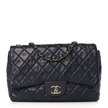 Chanel Lambskin Quilted Jumbo Single Flap Dark Grey 1 of 9