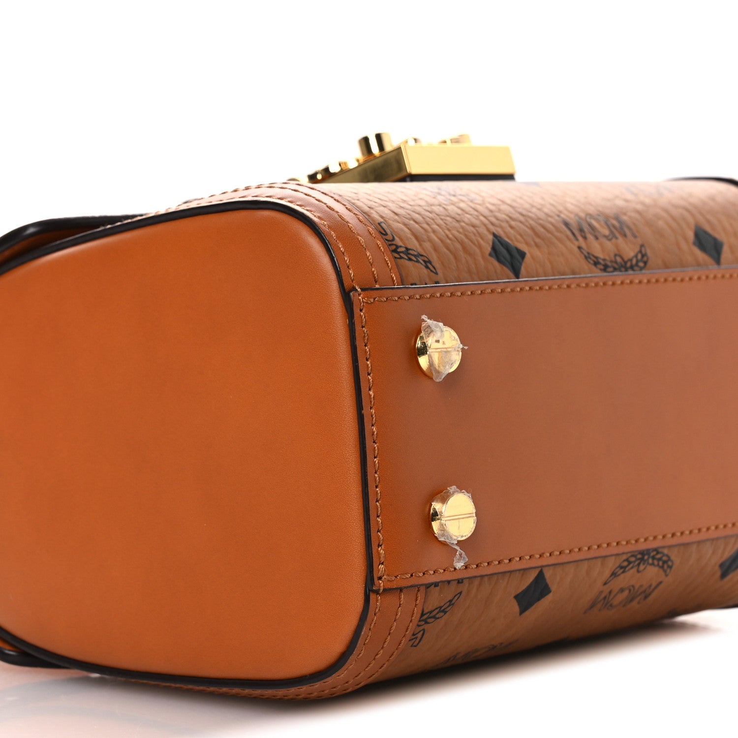 MCM Visetos Small Tracy Shoulder Bag Cognac 1775434 – FASHIONPHILE