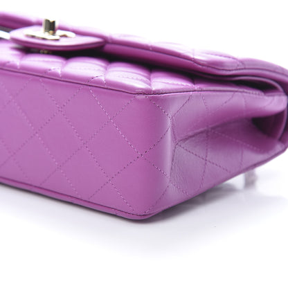 Chanel Lambskin Quilted Small Double Flap Purple 10 of 11