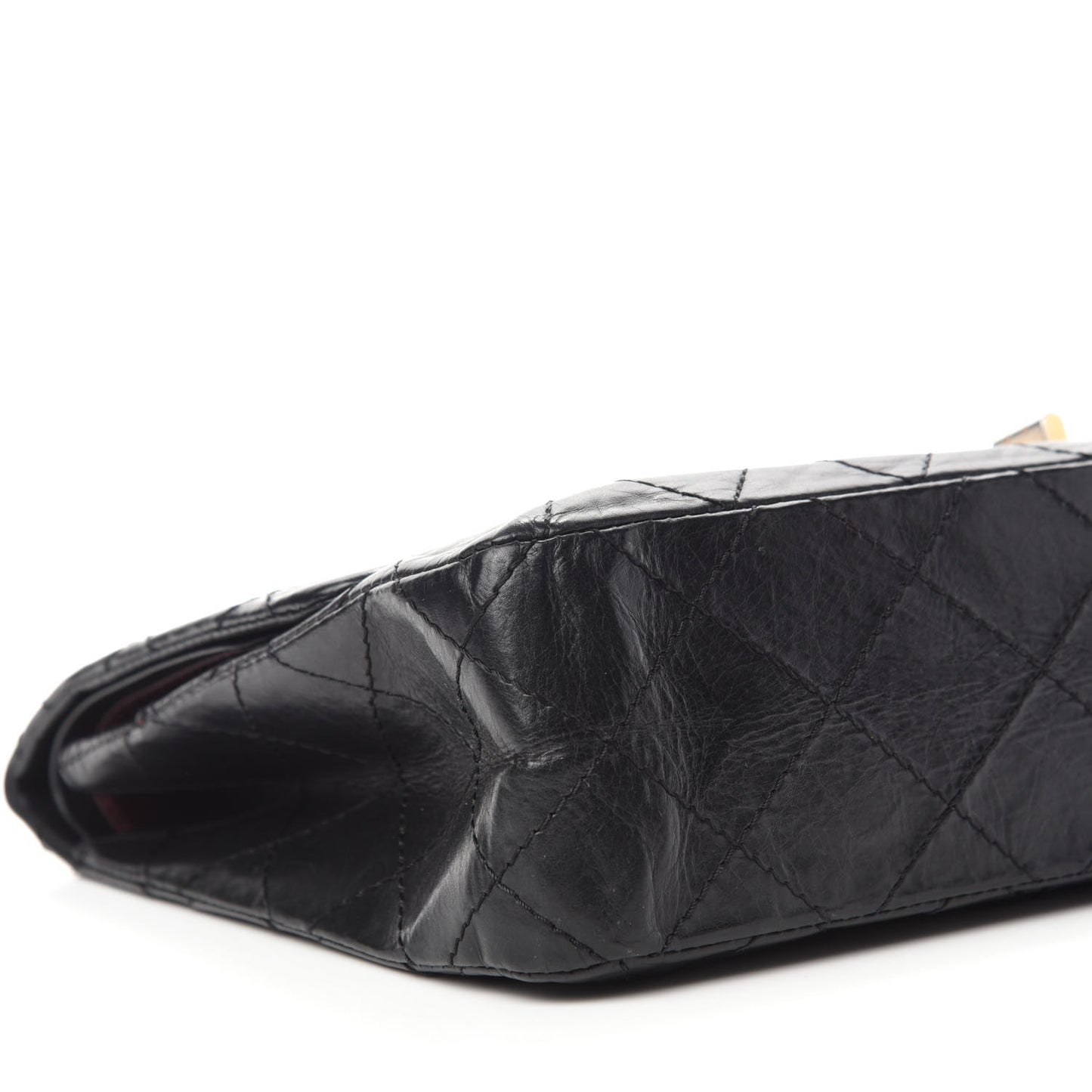Aged Calfskin Quilted 50th Anniversary 2.55 Reissue 227 Flap Black