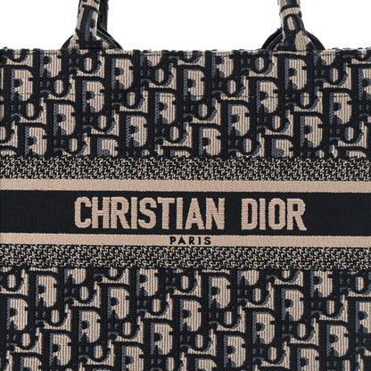 Christian Dior Oblique Small Book Tote Blue Multicolor 8 of 11