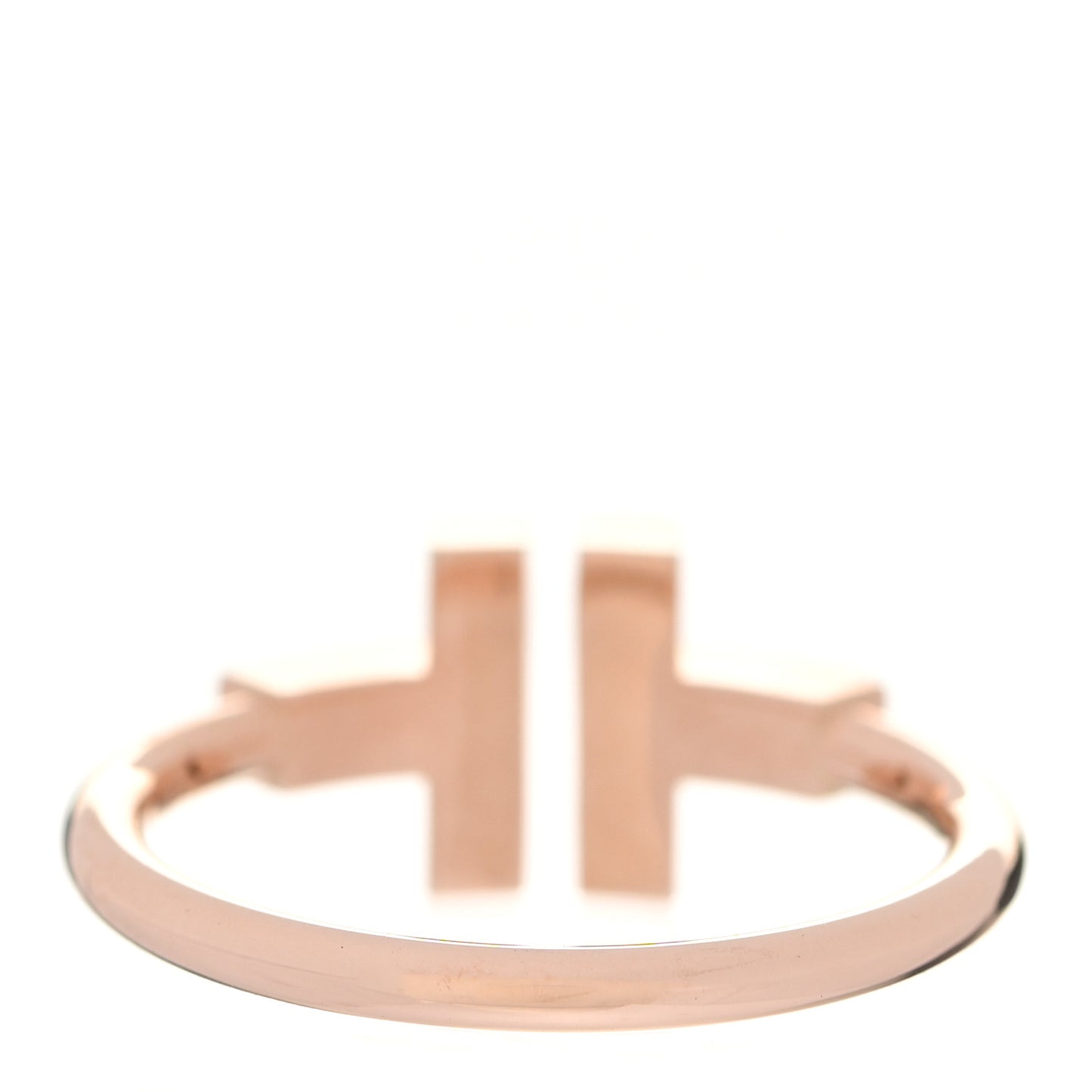 18K Rose Gold Diamond Mother of Pearl T Wire Ring 57 8