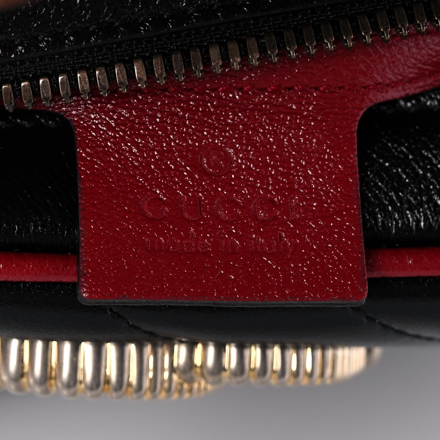 Gucci Vintage Effect Calfskin Matelasse Diagonal Small Torchon GG Marmont Bamboo Top Handle Shoulder Bag Black Romantic Cherry 6 of 11