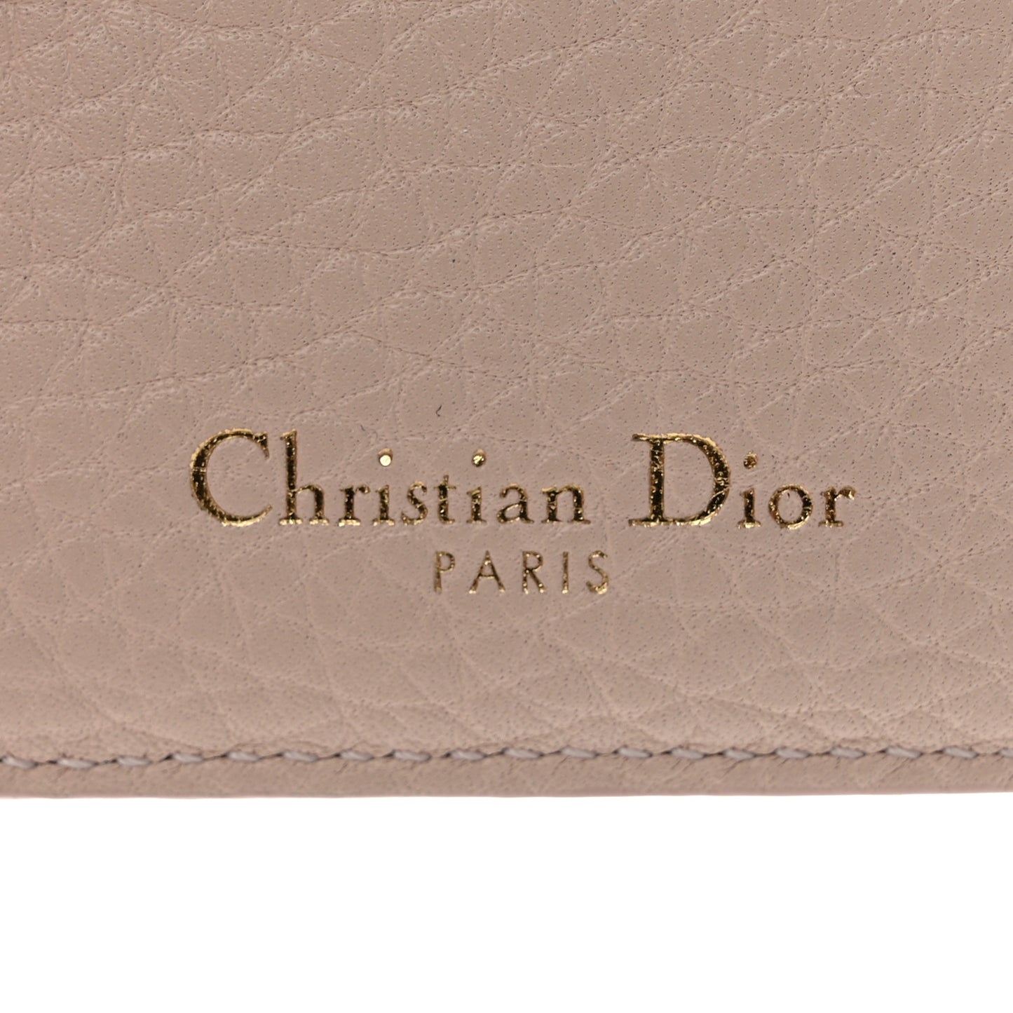 Grained Calfskin Cannage Diorama Card Holder Rose Poudre