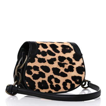 Bottega Veneta Calfskin Pony Hair Leopard Print Umbria Bag Black 3 of 13