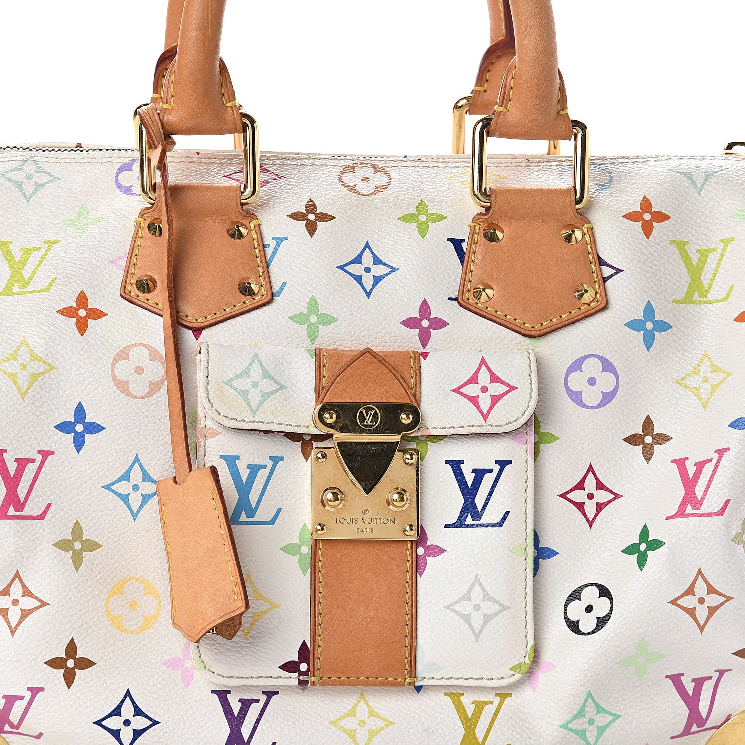 Louis Vuitton Monogram Multicolor Speedy 30 White 6 of 8