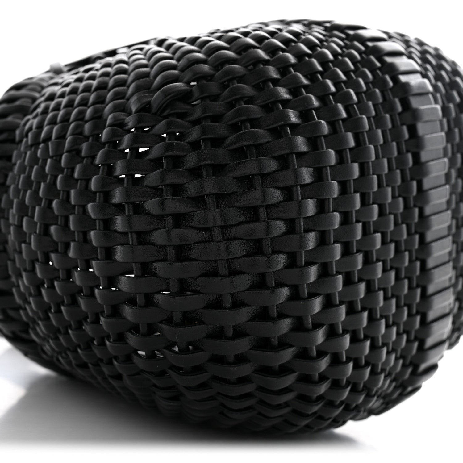Loewe Calfskin Woven Mini Diamond Basket Bag Black 8 of 9