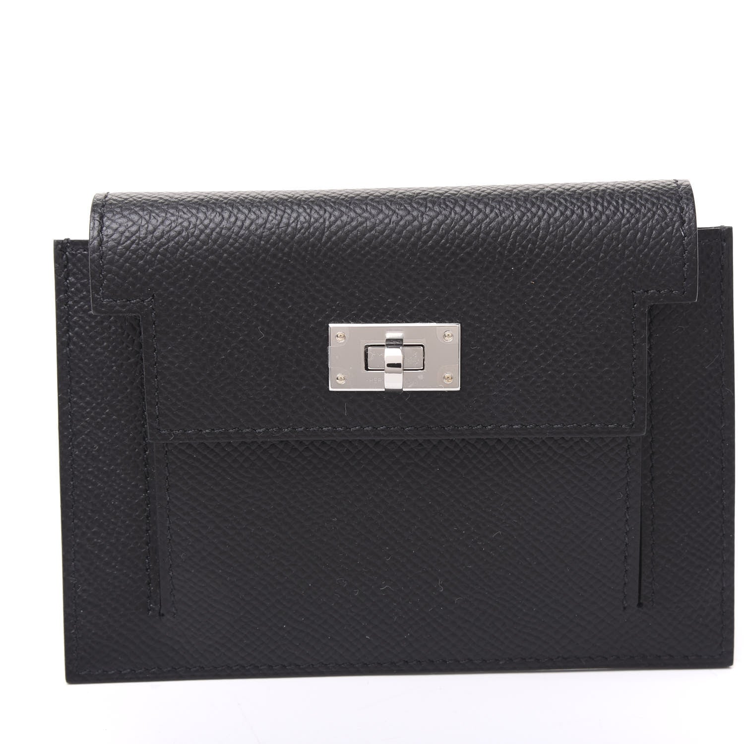 Hermes Epsom Kelly Pocket Compact Wallet Black 8 of 8