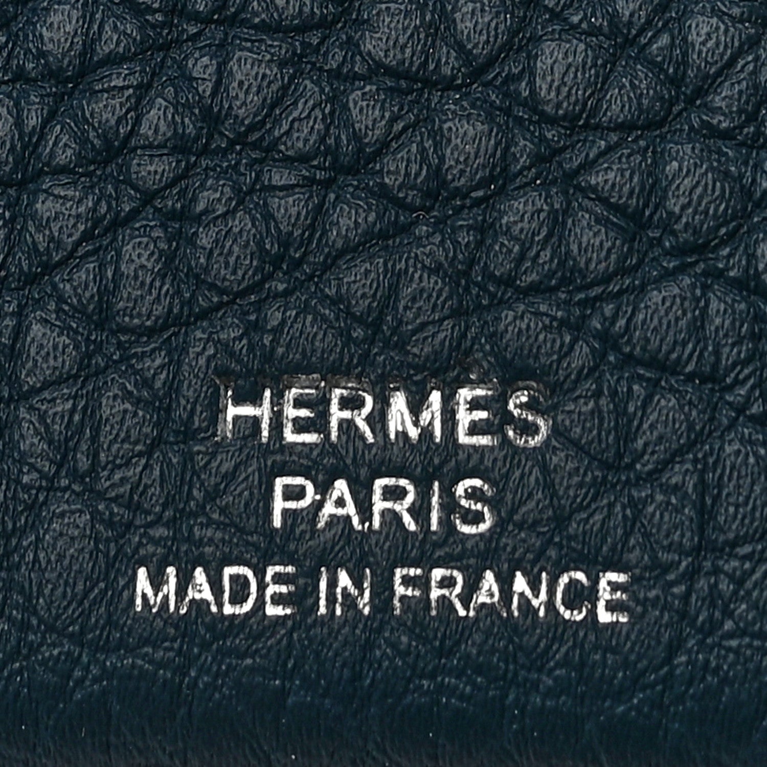 Hermes Togo Swift Taurillon Clemence Endless Road Luggage Tag Bleu De Prusse 3 of 5