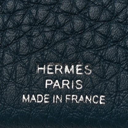 Hermes Togo Swift Taurillon Clemence Endless Road Luggage Tag Bleu De Prusse 3 of 5