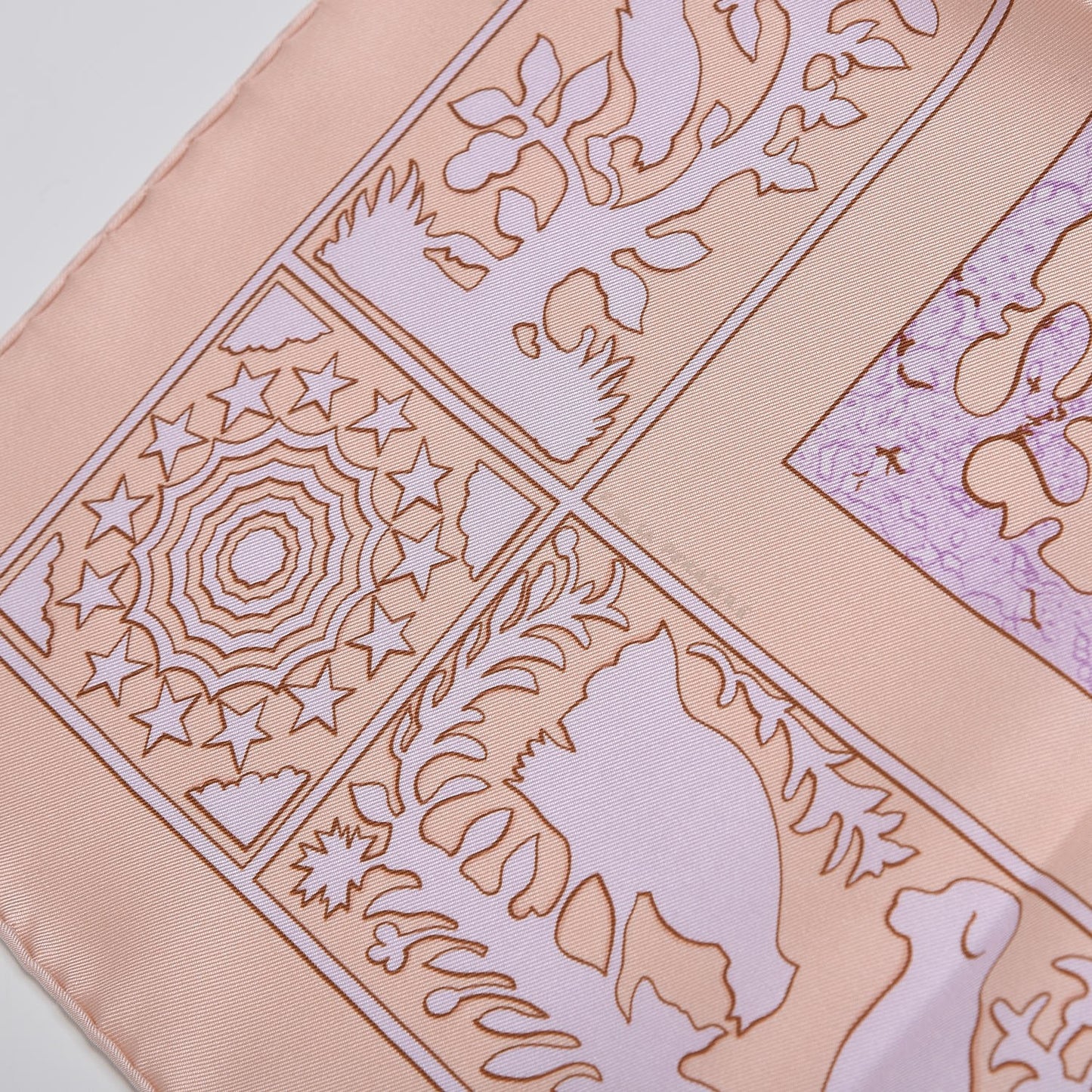Silk Early America Scarf 90 Rose Pale Blue Jean Glycine