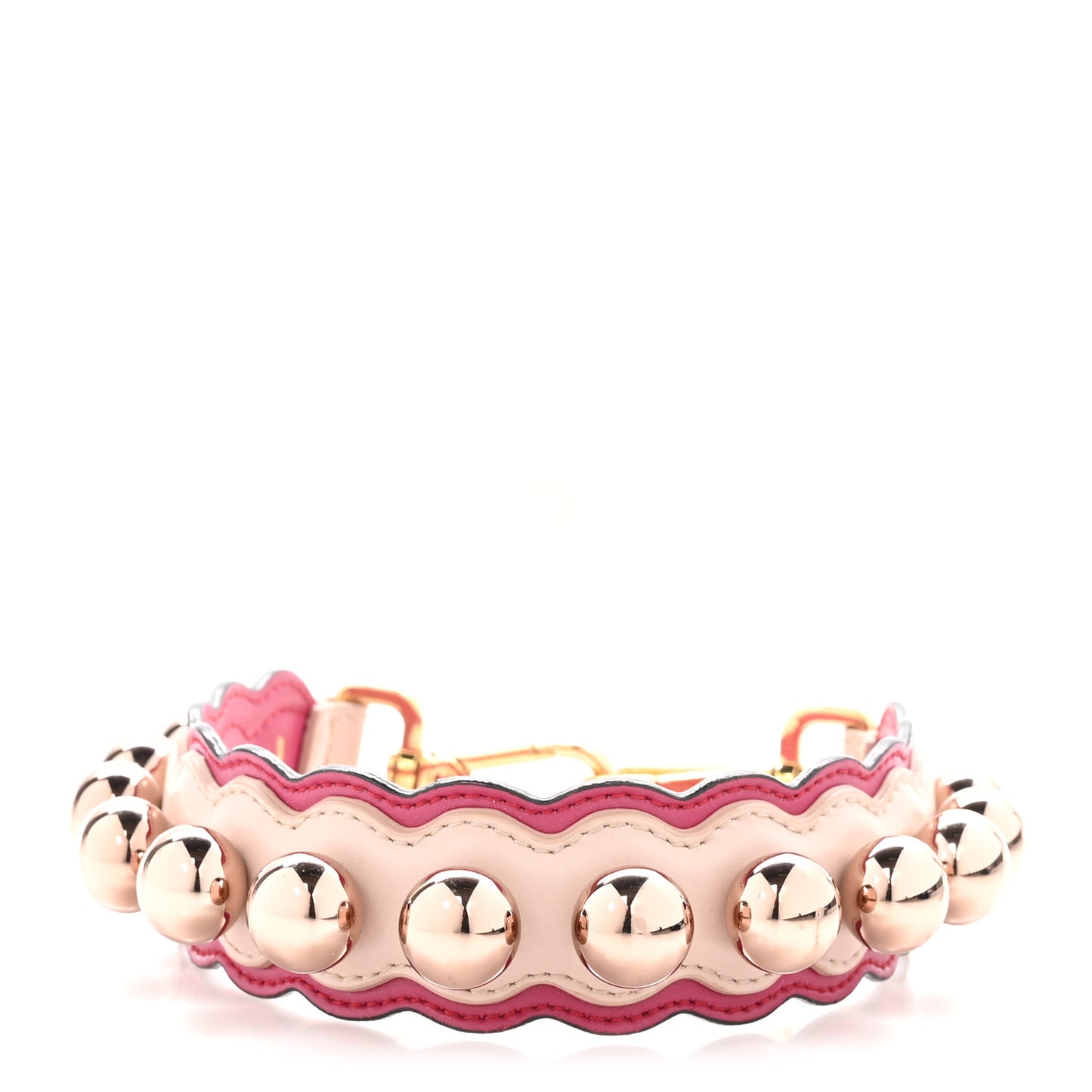 Vitello Liberty Pearl Bi-Color Scalloped Mini Strap You Camelia Black Cherry