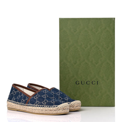 Gucci Denim GG Monogram Espadrilles 35 Blue Tea Cuir 12 of 12