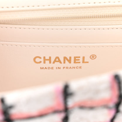 Chanel Tweed Quilted Mini Rectangular Flap White Multicolor 6 of 11
