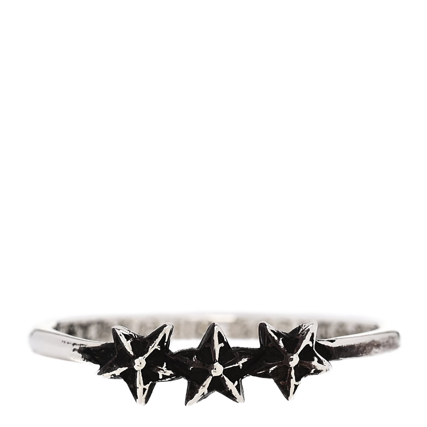 Chrome Hearts Sterling Silver 3 Star Bubblegum Ring 51 5.75 1 of 7