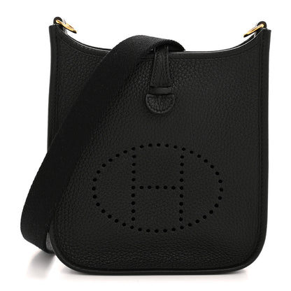 Hermes Taurillon Clemence Evelyne TPM Black 1 of 12