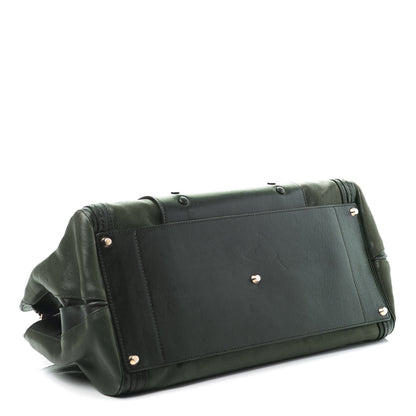 Chloe Calfskin Medium Alice Satchel Fir Green Black 4 of 9