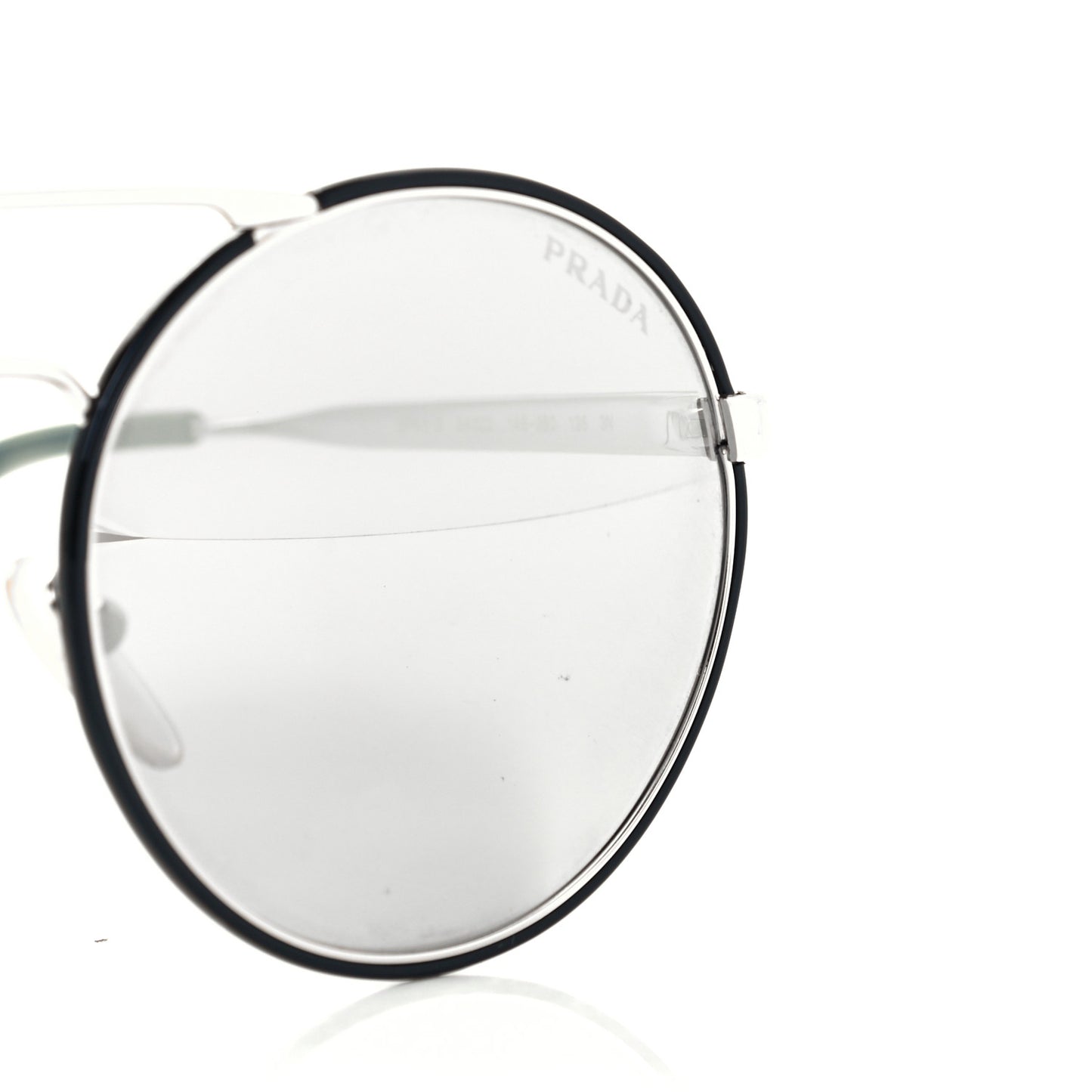 Round Sunglasses SPR 51S Black Silver