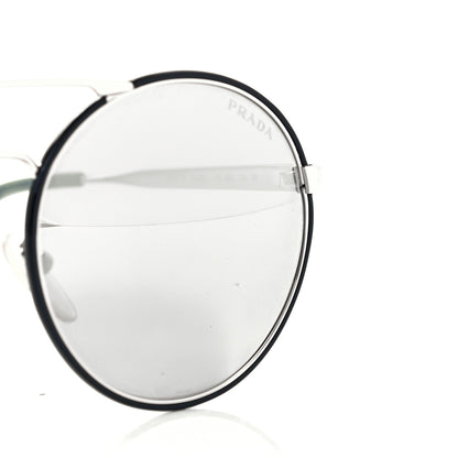 Prada Round Sunglasses SPR 51S Black Silver 7 of 8