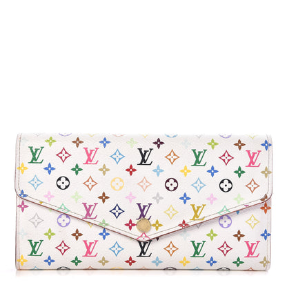 Louis Vuitton Monogram Multicolor Sarah Wallet NM White Litchi 1 of 10