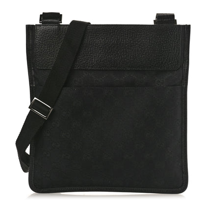 Gucci GG Monogram Messenger Crossbody Bag Black 1 of 9