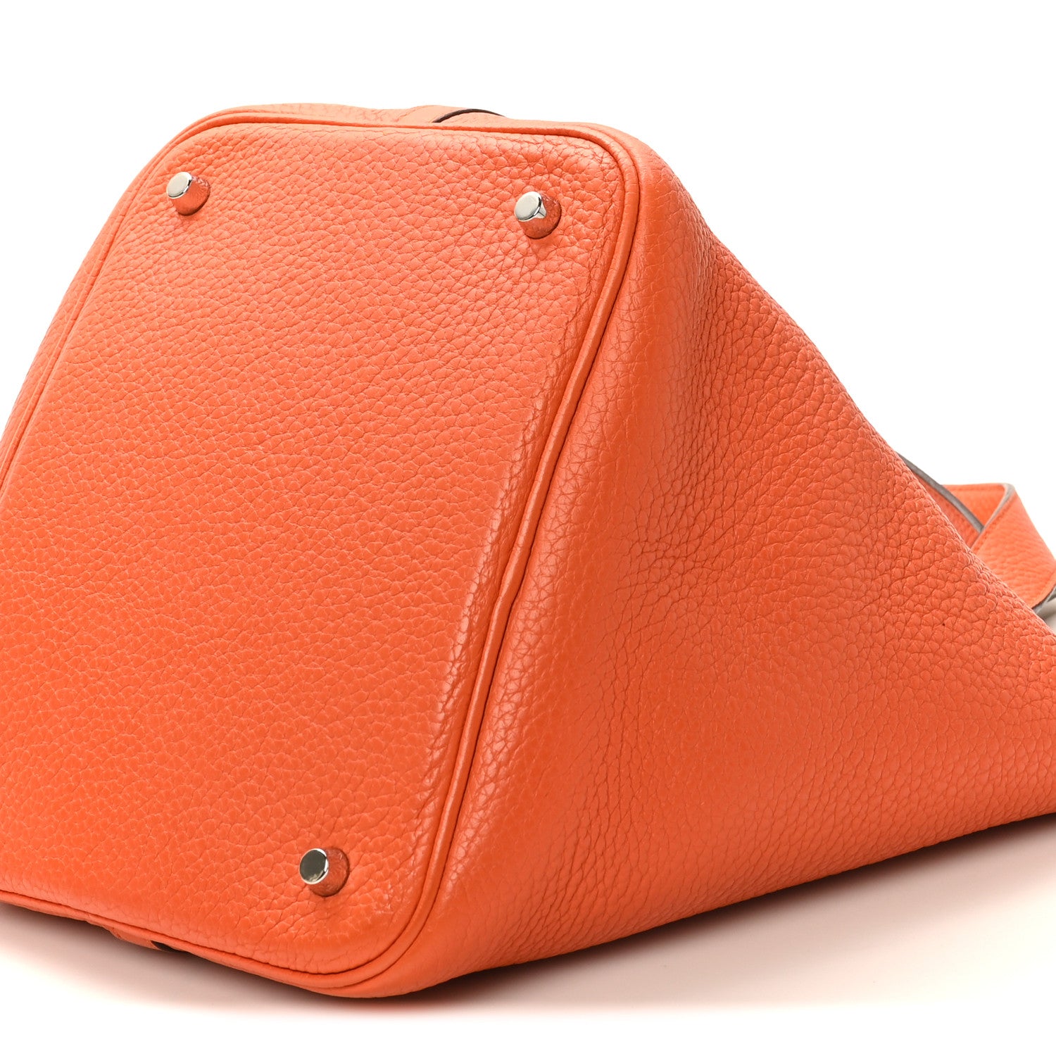 Hermes Taurillon Clemence Picotin Lock 22 MM Orange 10 of 10