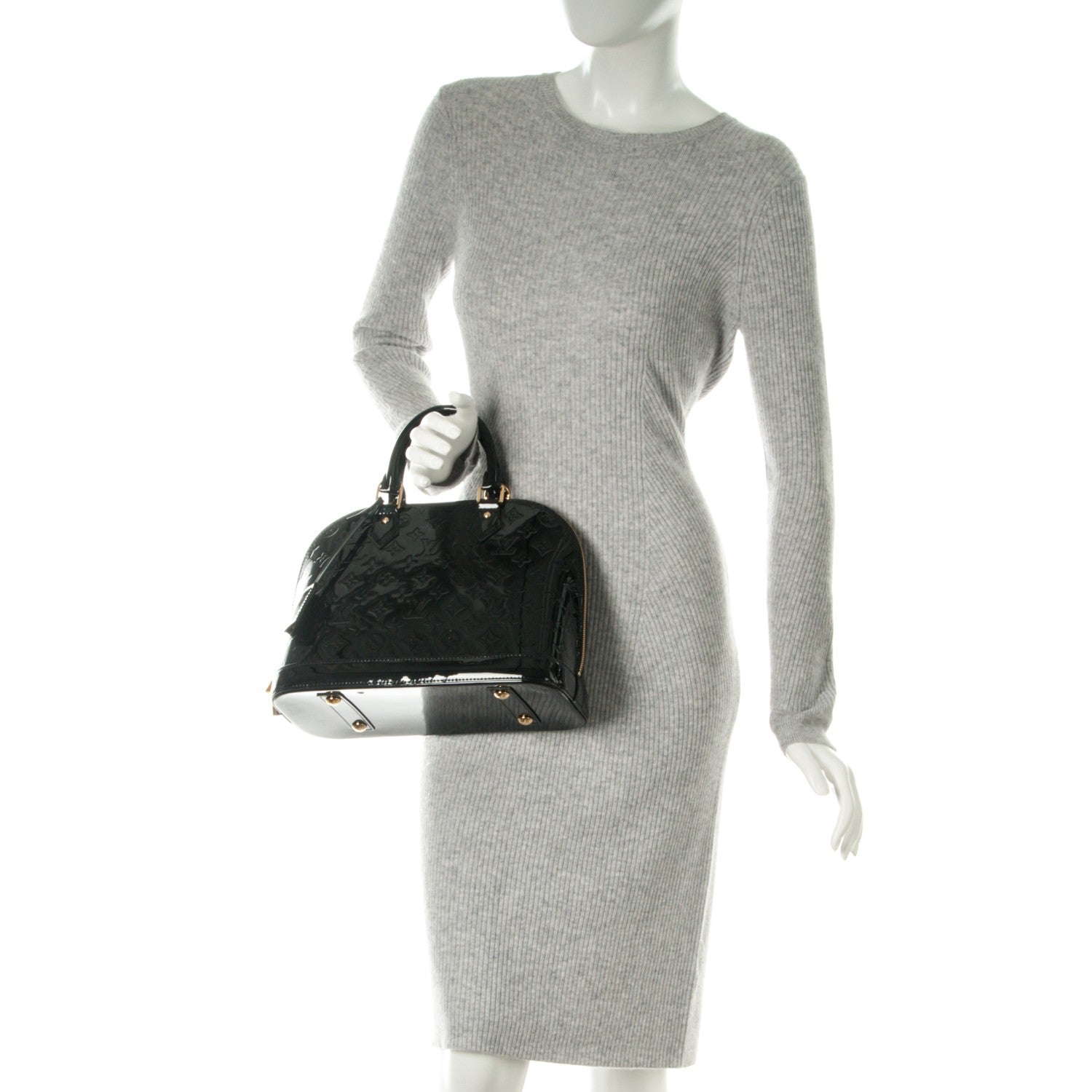 Louis Vuitton Vernis Alma PM Black 2 of 7