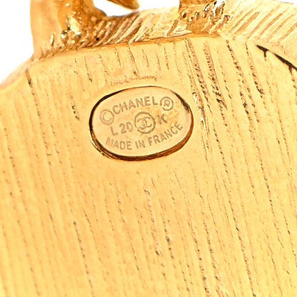 Chanel Metal Natural Stones CC Drop Earrings Gold 6 of 7