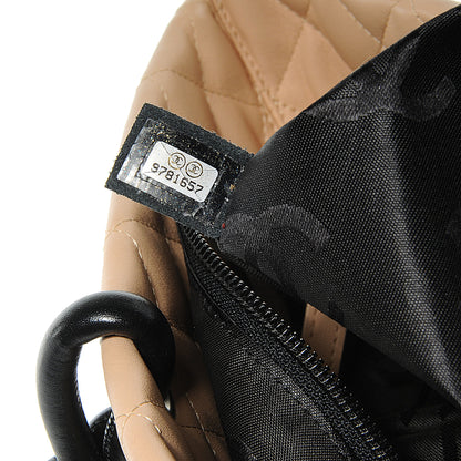 Chanel Calfskin Quilted Large Cambon Tote Beige Black 7 of 8