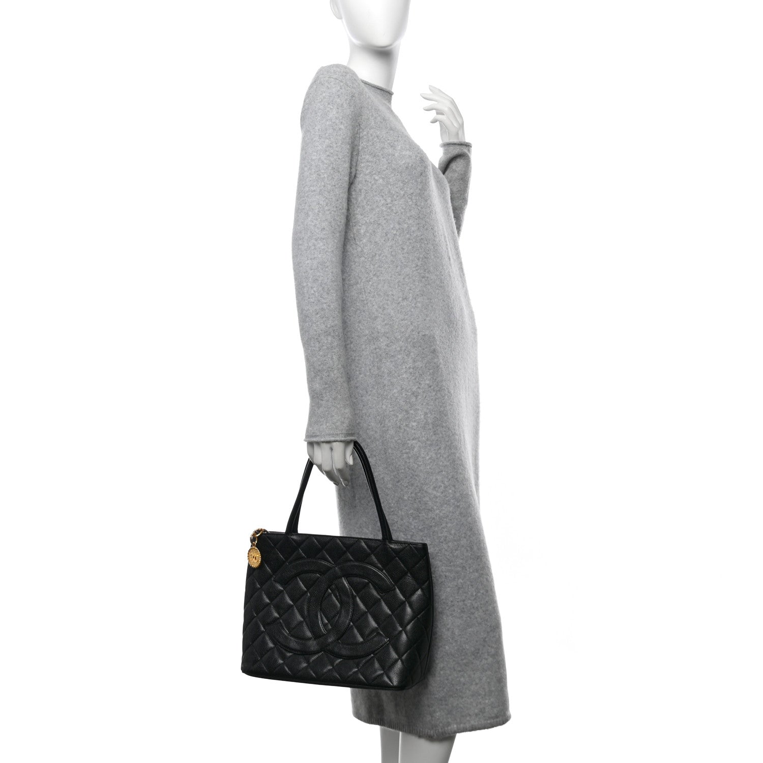 Chanel Caviar Quilted Medallion Tote Black 2 of 10