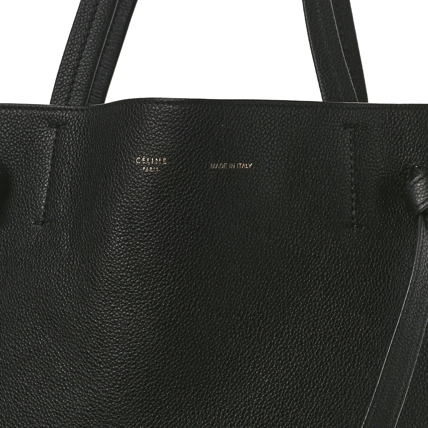 Celine Soft Grained Calfskin Medium Belt Cabas Phantom Black 7 of 9