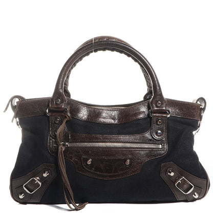 Balenciaga Chevre Denim Classic Hardware First Chocolate 1 of 14