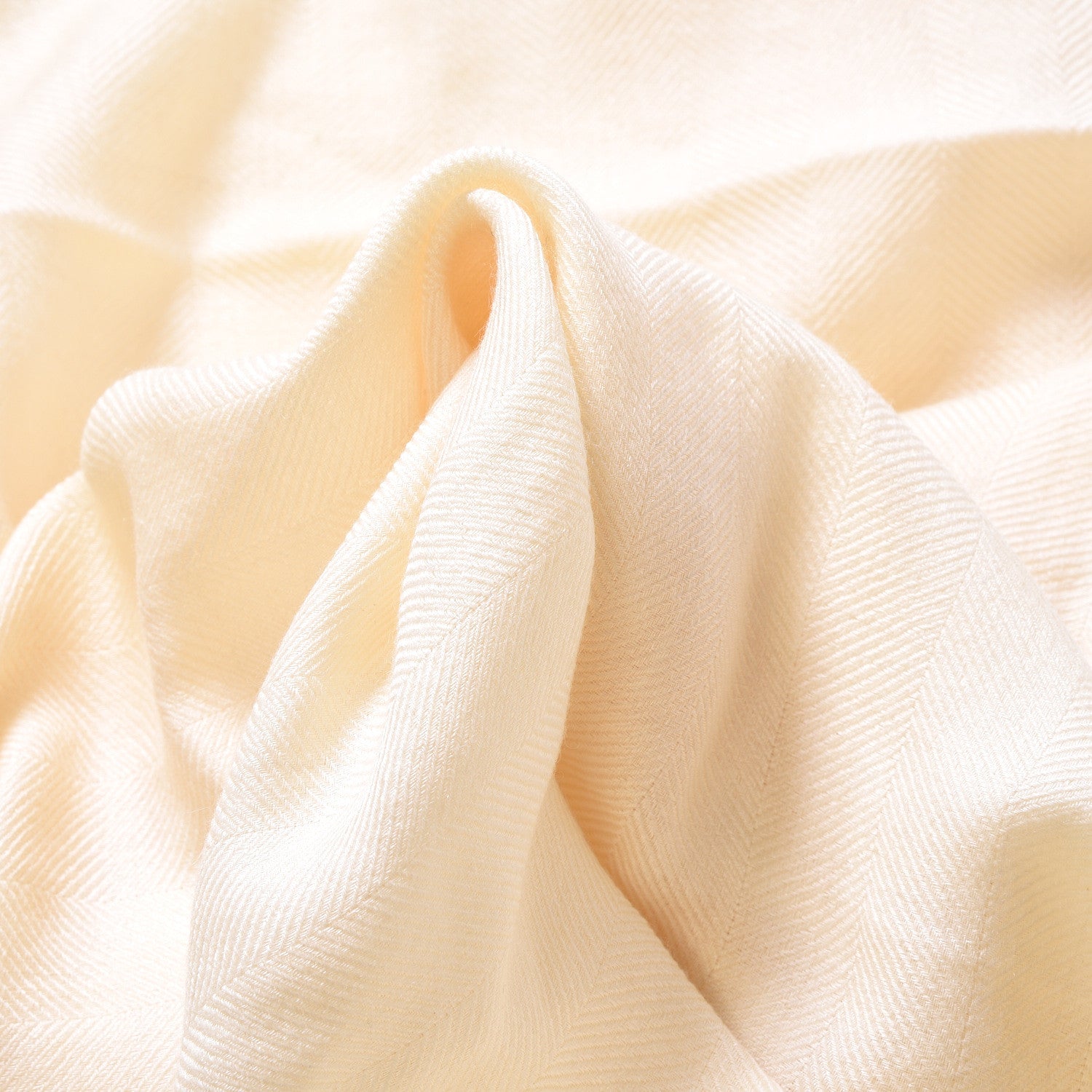 Chanel Cashmere Silk Fringe Scarf Off White 3 of 4