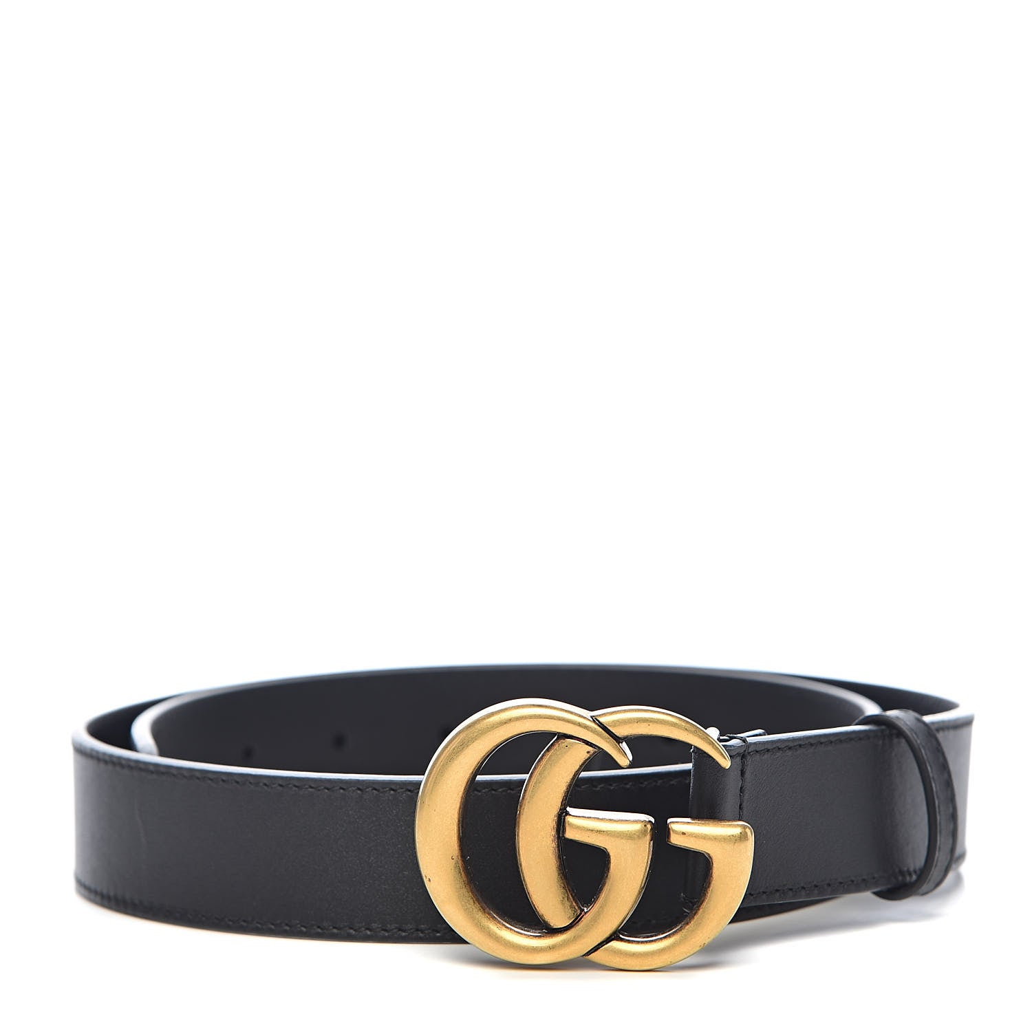 Gucci Calfskin Double G 30mm Belt 80 32 Black 1 of 7