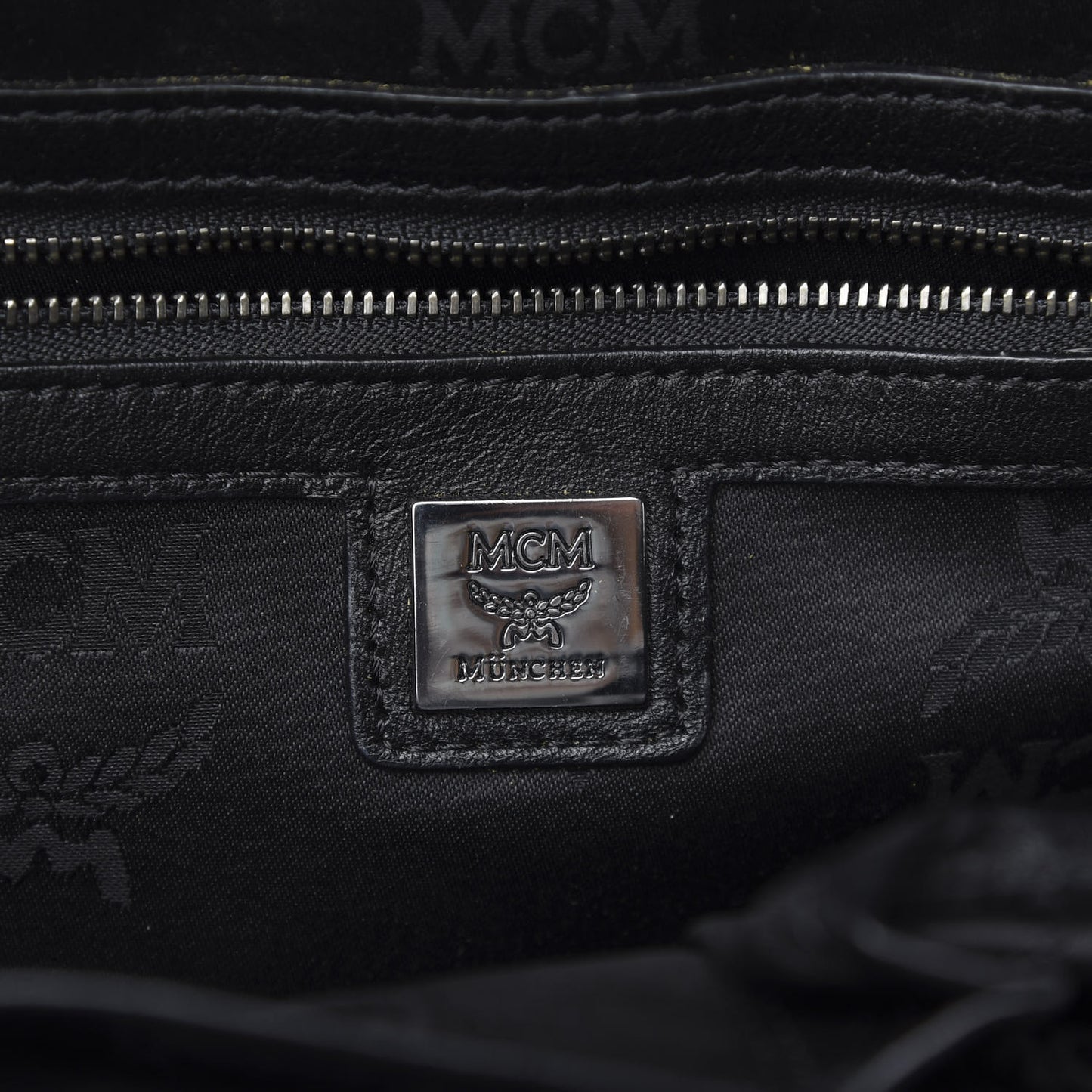 Metallic Visetos Calfskin Medium Studded Munich Lion Stark Backpack Silver Black