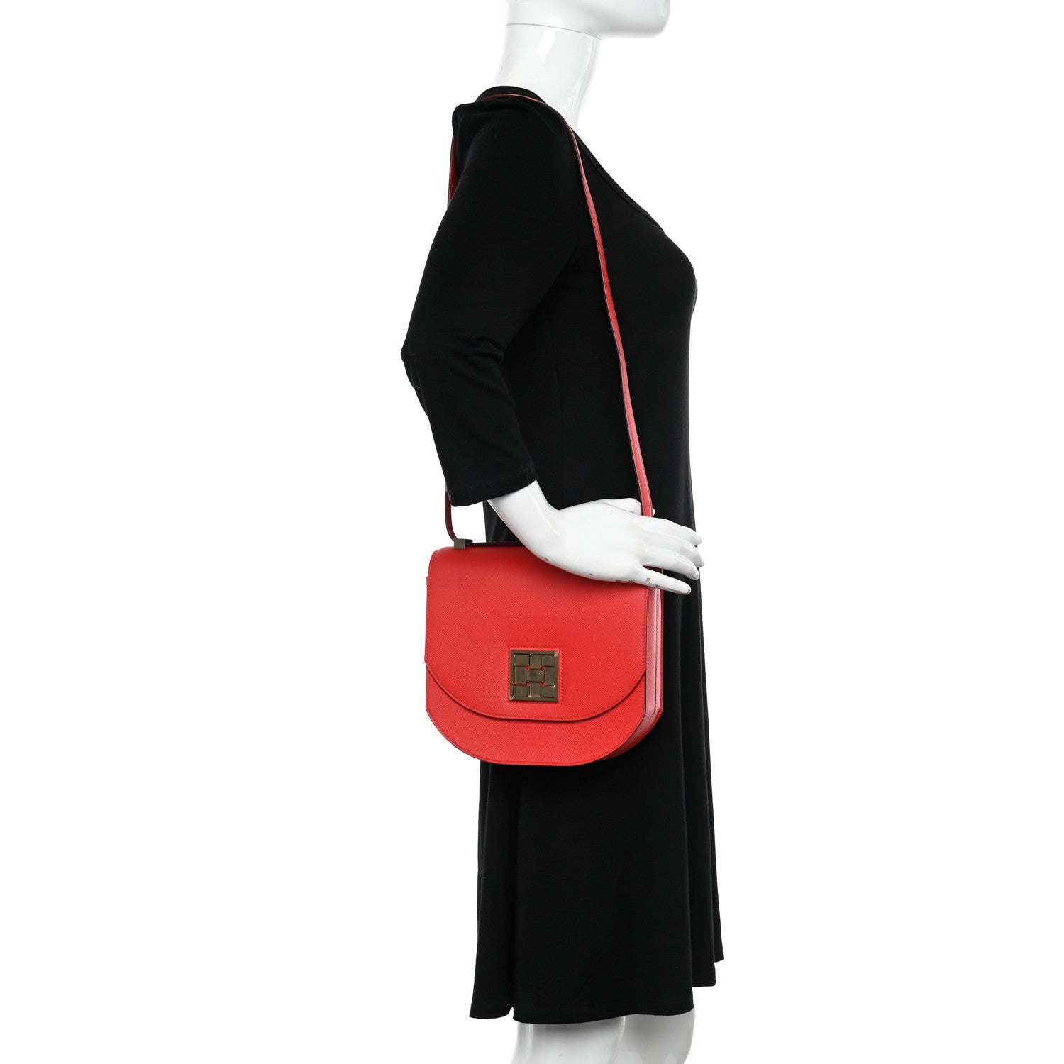 Hermes Epsom Mosaique Au 24-21 Rouge de Coeur 2 of 13