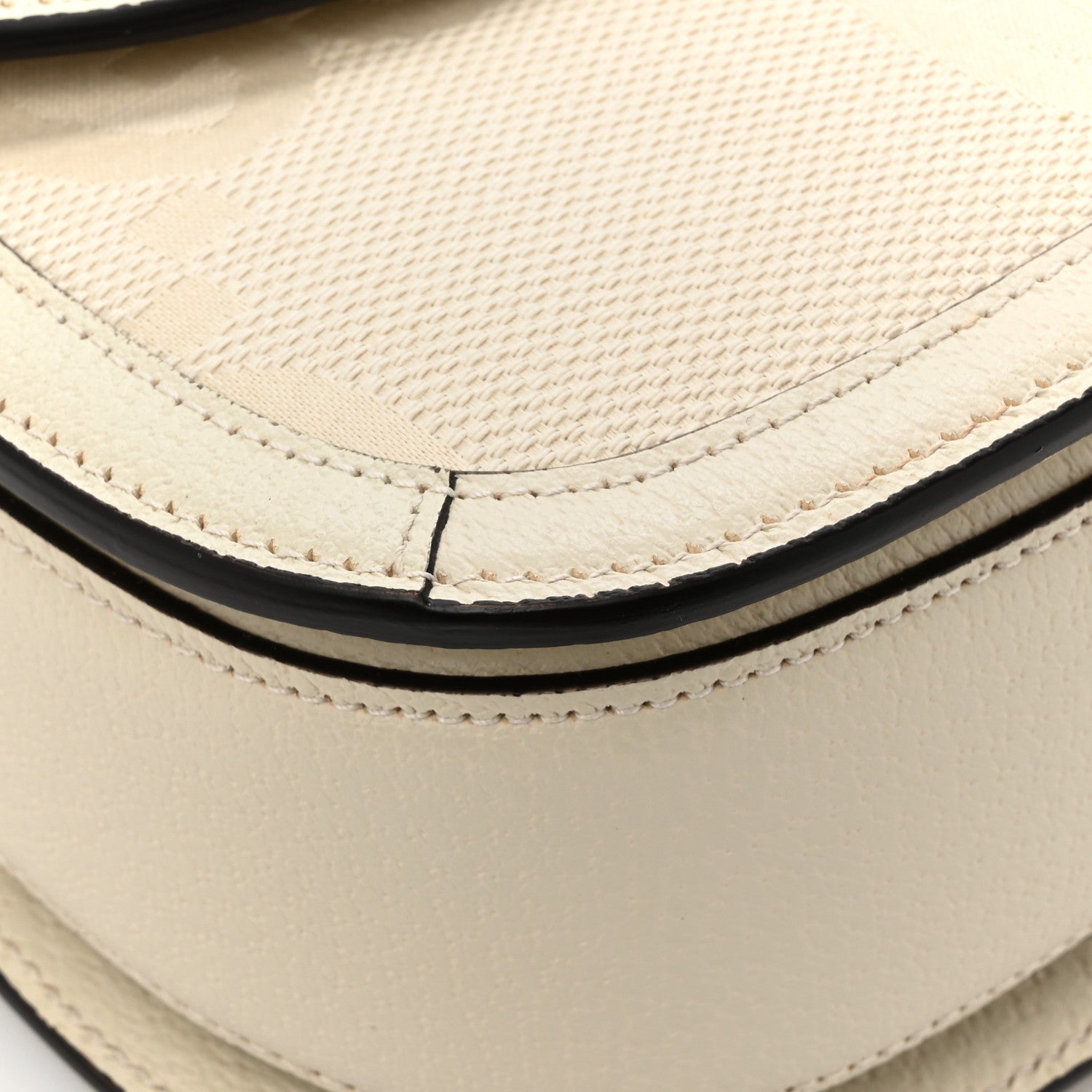 Gucci Monogram Jumbo GG Textured Dollar Calfskin Web Small Bamboo 1947 Top Handle Bag Off White 12 of 15